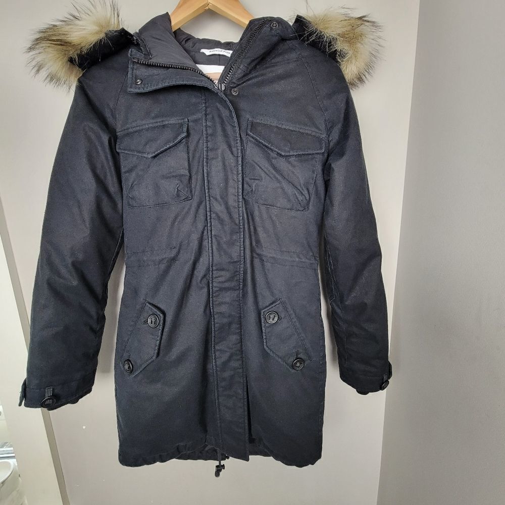 ARITZIA Military Edition COMMUNITY Warmest Parka Paradigm Fishtail Black XXS